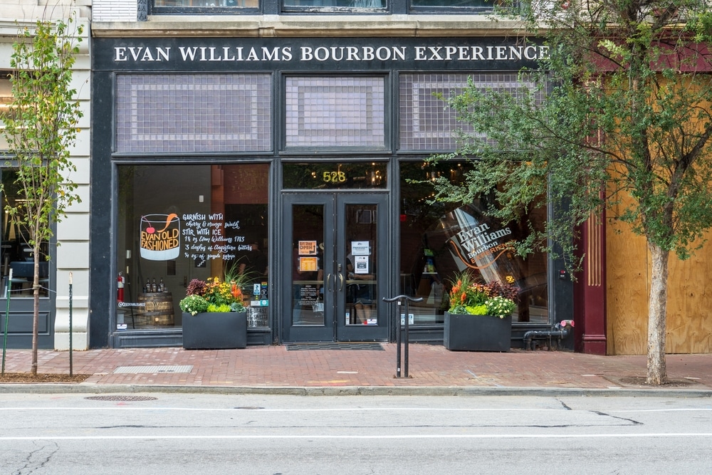 Whiskey Row in Louisville, photo of the Evan Williams Distillery