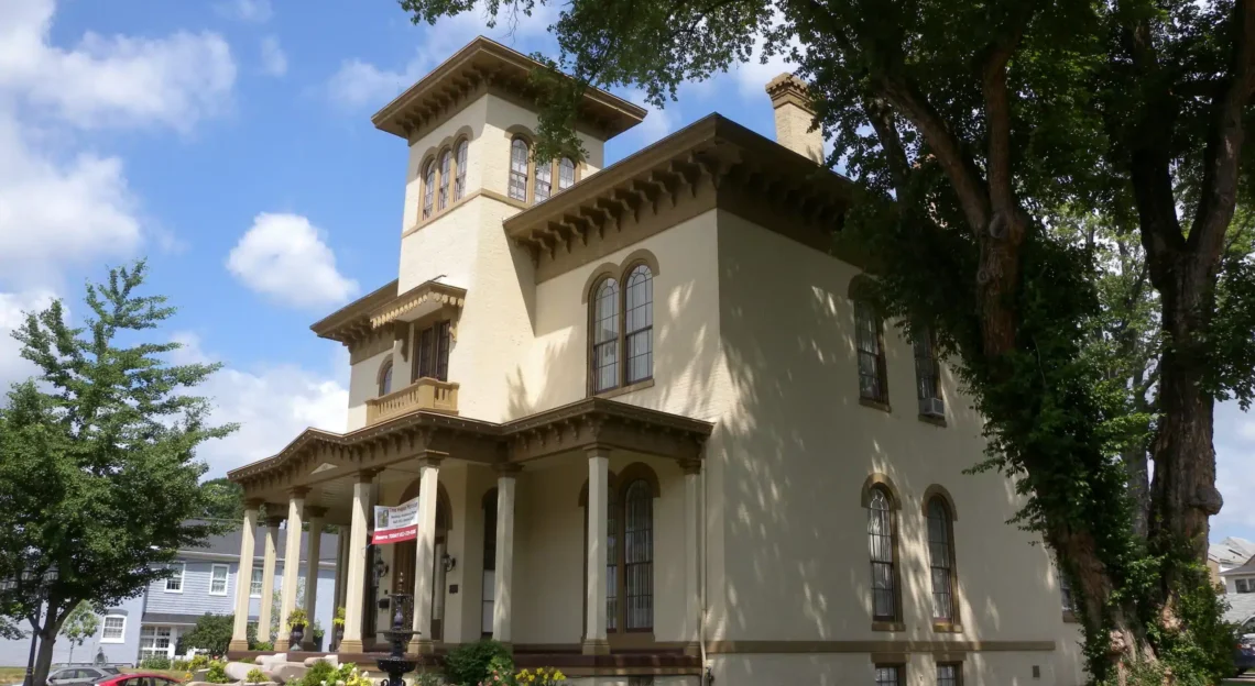 TPM-House-from-Side-nice-scaled Quiet solo stay at Pepin Mansion historic bed and breakfast New Albany Indiana
